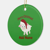 Weihnachtslamm individuell anpassbar keramikornament (Links)