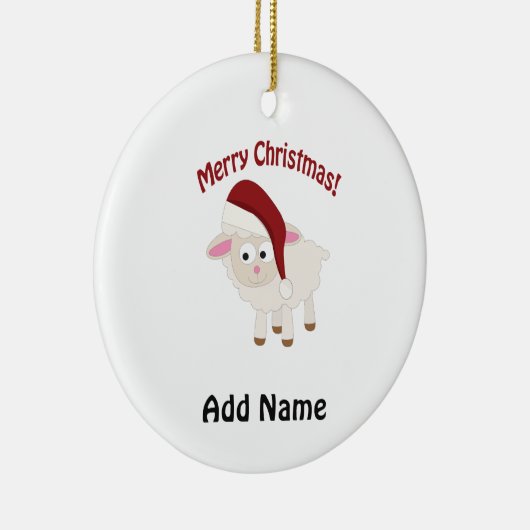 Weihnachtslamm Keramik Ornament (Rechts)