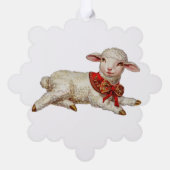 Weihnachtslamm Ornament Karte (Rückseite)
