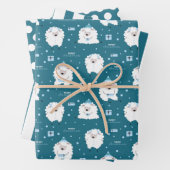 Weihnachtslamm-Wrapping Sheet-Set von 3 Geschenkpapier Set (Beispiel)