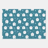 Weihnachtslamm-Wrapping Sheet-Set von 3 Geschenkpapier Set (Vorderseite)