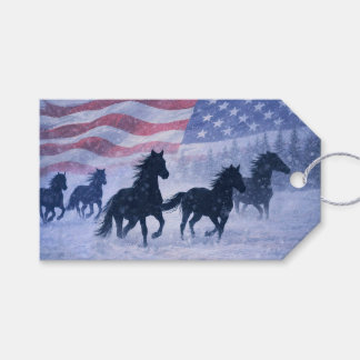 Weihnachtsland Western Wildpferde Geschenk Geschenkanhänger