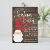 Weihnachtsland Wood Santa Rustic RSVP Karte (Stehend Vorderseite)