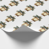 Weihnachtslandekunst Geschenkpapier (Ecke)