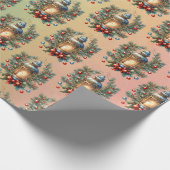 Weihnachtslandekunst Geschenkpapier (Ecke)