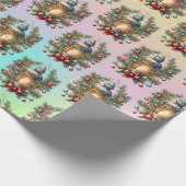 Weihnachtslandekunst Geschenkpapier (Ecke)