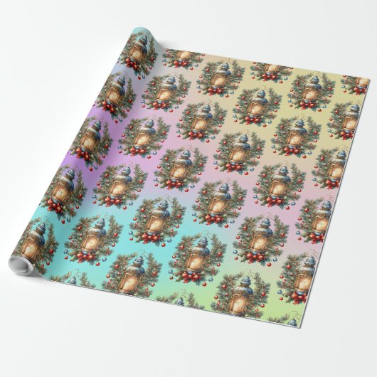 Weihnachtslandekunst Geschenkpapier (Ungerollt)