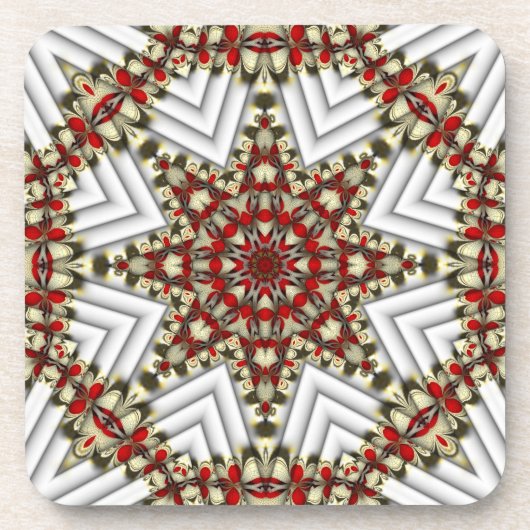 Weihnachtslandpatchwork Cork Untersetzer (Vorderseite)