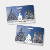 Weihnachtslandschaft Ausweis (Vorder- & Rückseite)