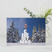 Weihnachtslandschaft Einladung (Stehend Vorderseite)