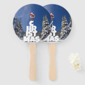 Weihnachtslandschaft Fächer (Vorne und Hinten)