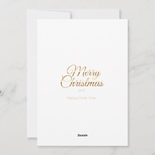 Weihnachtslandschaft Feiertagskarte (Rückseite)