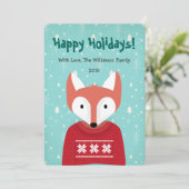 Weihnachtslandschaft Feiertagskarte (Stehend Vorderseite)