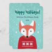 Weihnachtslandschaft Feiertagskarte (Vorne/Hinten)