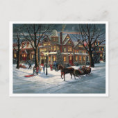 Weihnachtslandschaft Feiertagspostkarte (Vorderseite)