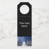 Weihnachtslandschaft Flaschenanhänger (Vorderseite)