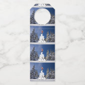 Weihnachtslandschaft Flaschenanhänger (Rückseite)