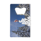 Weihnachtslandschaft Geldbeutel Flaschenöffner (Rückseite)