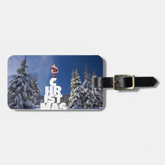 Weihnachtslandschaft Gepäckanhänger (Vorderseite horizontal)