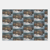 Weihnachtslandschaft Geschenkpapier Set (Vorderseite)