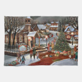 Weihnachtslandschaft Geschirrtuch (Horizontal)