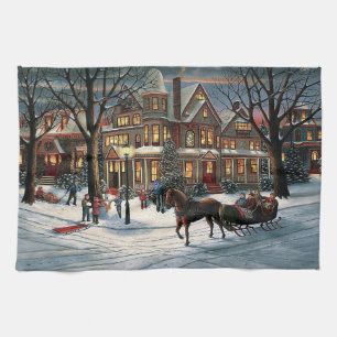 Weihnachtslandschaft Geschirrtuch