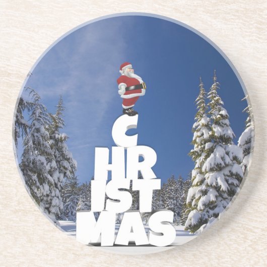 Weihnachtslandschaft Getränkeuntersetzer (Vorne)