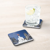 Weihnachtslandschaft Getränkeuntersetzer (Rechte Seite)