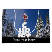 Weihnachtslandschaft Große Geschenktüte (Vorderseite)