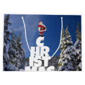 Weihnachtslandschaft Große Geschenktüte (Rückseite)