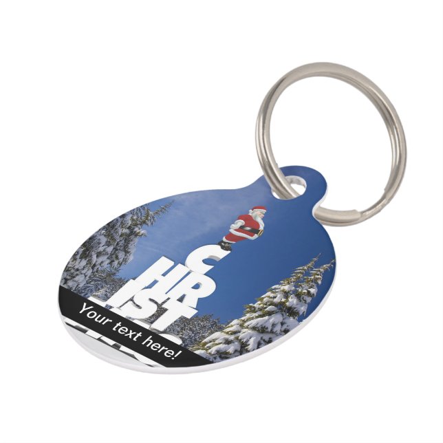 Weihnachtslandschaft Haustiermarke (Seite)