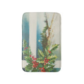 Weihnachtslandschaft Holly Snow Winter Badematte (Vorderseite Vertikal)