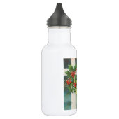 Weihnachtslandschaft Holly Snow Winter Edelstahlflasche (Links)