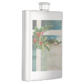 Weihnachtslandschaft Holly Snow Winter Flachmann (Rechts)