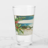 Weihnachtslandschaft Holly Snow Winter Glas (Vorderseite)