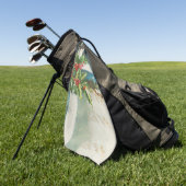 Weihnachtslandschaft Holly Snow Winter Golfhandtuch (Gras)