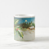 Weihnachtslandschaft Holly Snow Winter Kaffeetasse (Mittel)