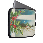 Weihnachtslandschaft Holly Snow Winter Laptopschutzhülle (Vorne Rechts)