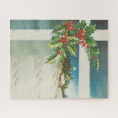 Weihnachtslandschaft Holly Snow Winter Puzzle (Horizontal)