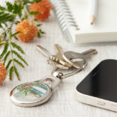 Weihnachtslandschaft Holly Snow Winter Schlüsselanhänger (Seite)