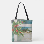 Weihnachtslandschaft Holly Snow Winter Tasche (Rückseite)