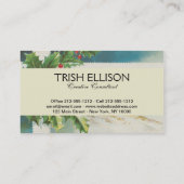 Weihnachtslandschaft Holly Snow Winter Visitenkarte (Rückseite)