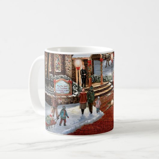 Weihnachtslandschaft Kaffeetasse (Vorderseite Links)