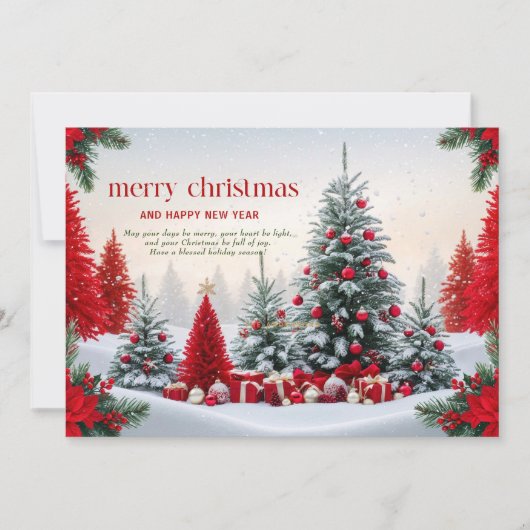 Weihnachtslandschaft Karte (Vorderseite)