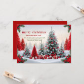 Weihnachtslandschaft Karte (Vorderseite/Rückseite Beispiel)