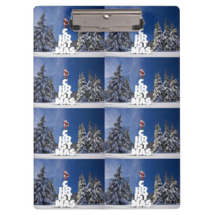 Weihnachtslandschaft Klemmbrett