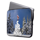 Weihnachtslandschaft Laptopschutzhülle (Vorderseite Links)