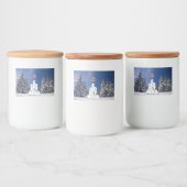 Weihnachtslandschaft Lebensmitteletikett (Flaschen)