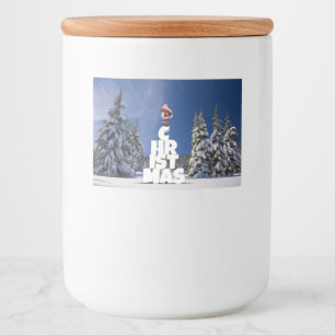 Weihnachtslandschaft Lebensmitteletikett