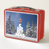 Weihnachtslandschaft Metall Brotdose (Vorderseite)